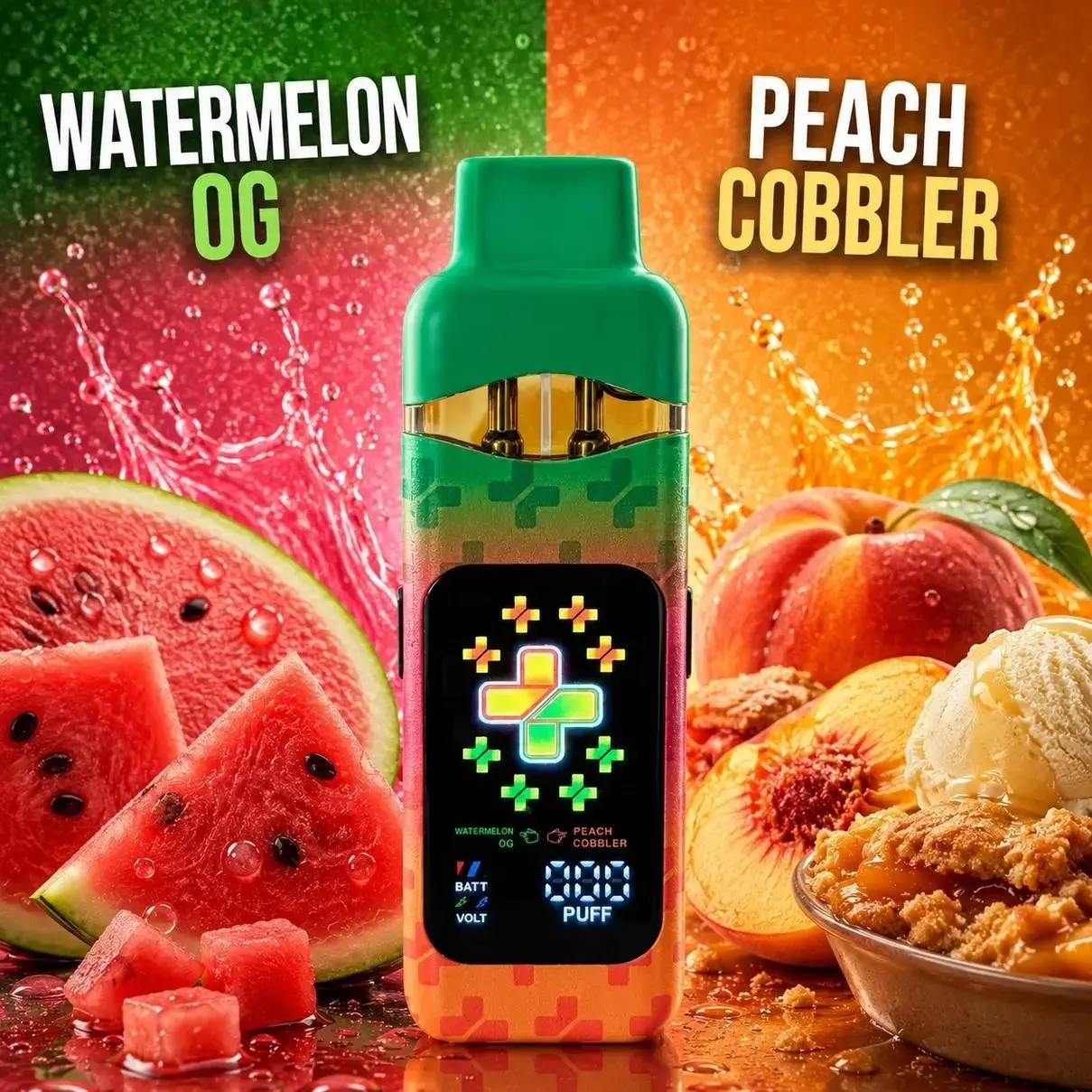 plus bar watermelon og and peach cobbler